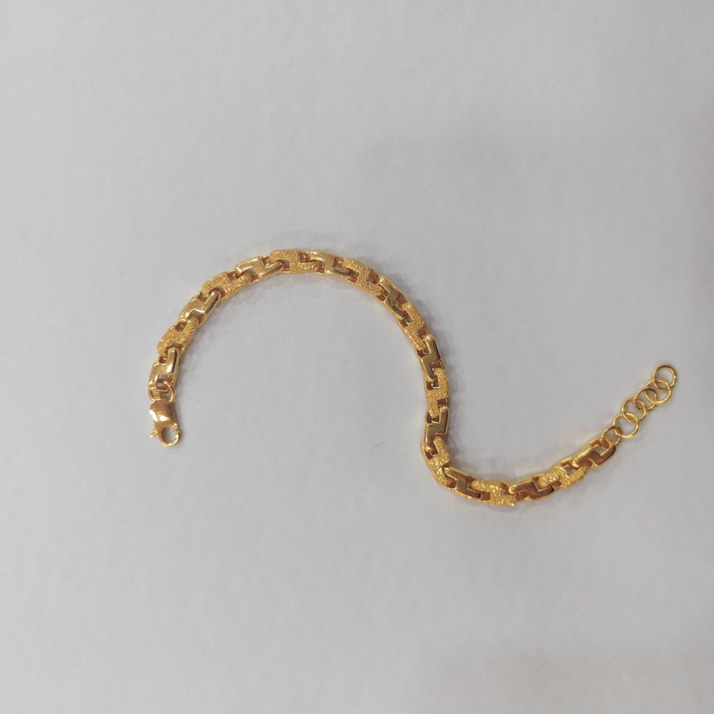 916 Gold Solid Bold Sandy Wanzi Bracelet