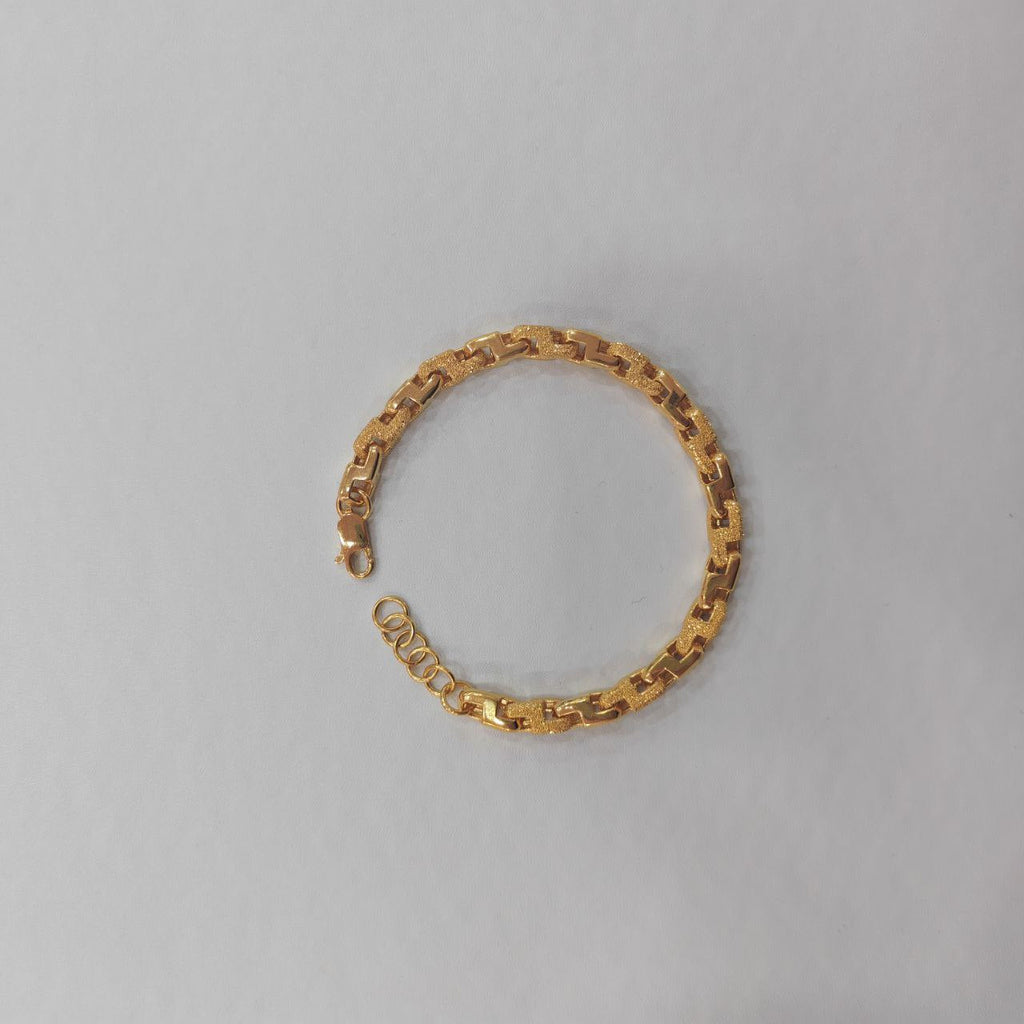 916 Gold Solid Bold Sandy Wanzi Bracelet