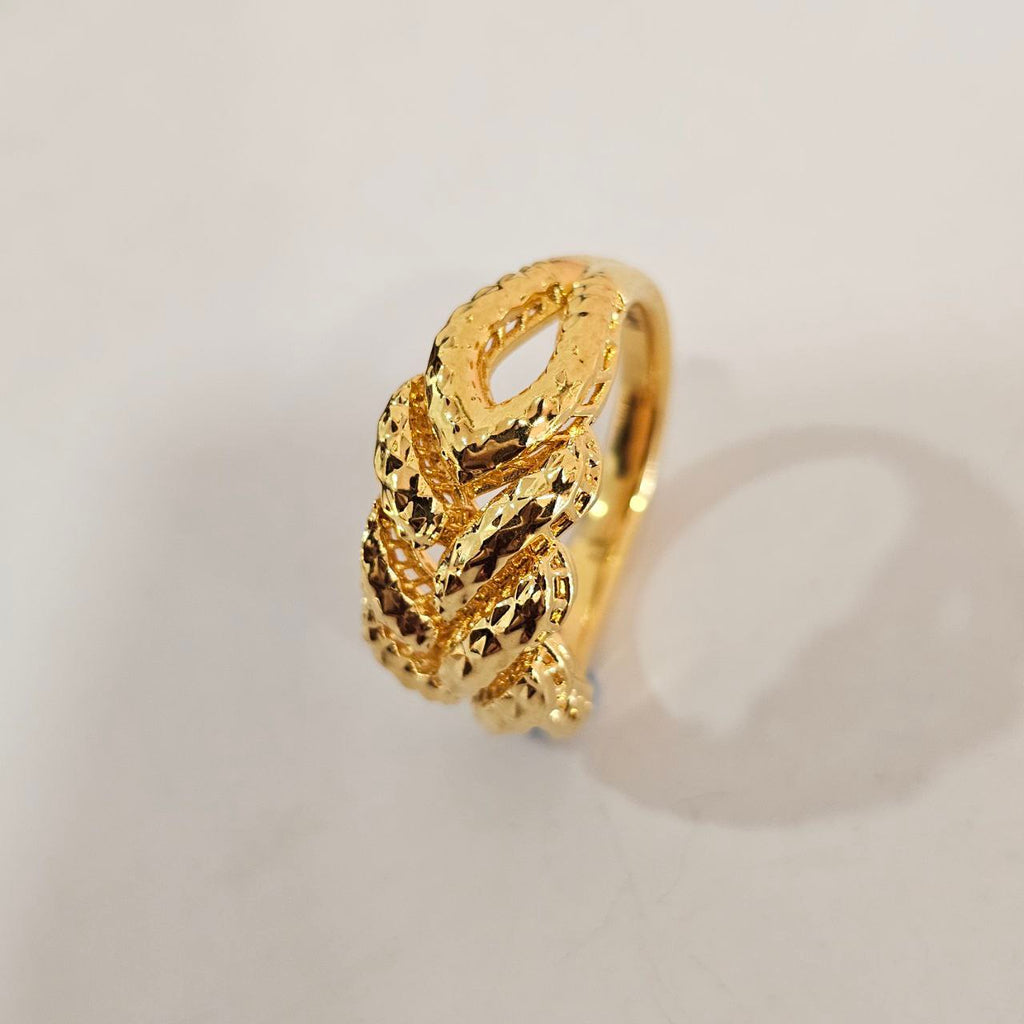 916 Gold Hollow Adira Ring V3