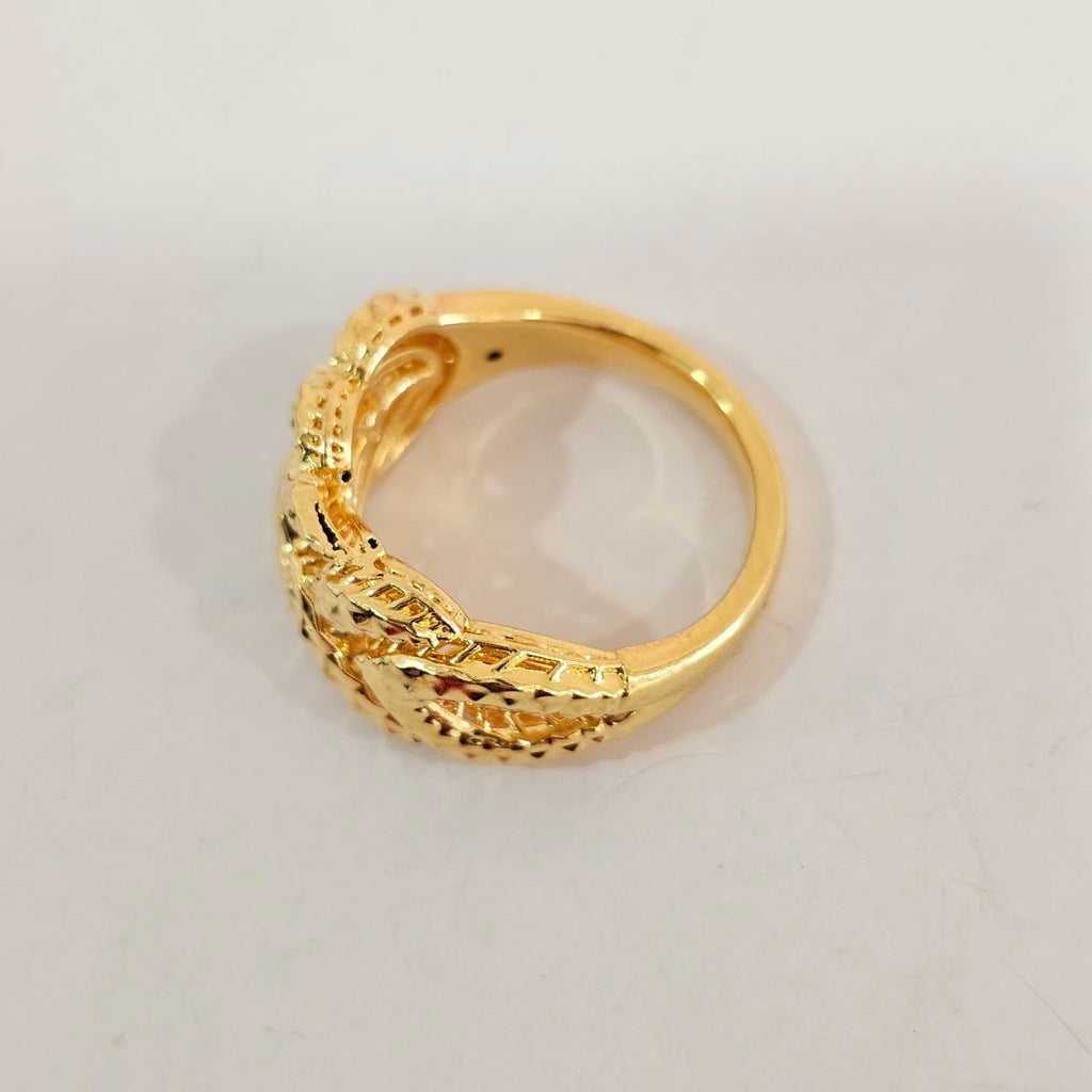 916 Gold Hollow Adira Ring V3