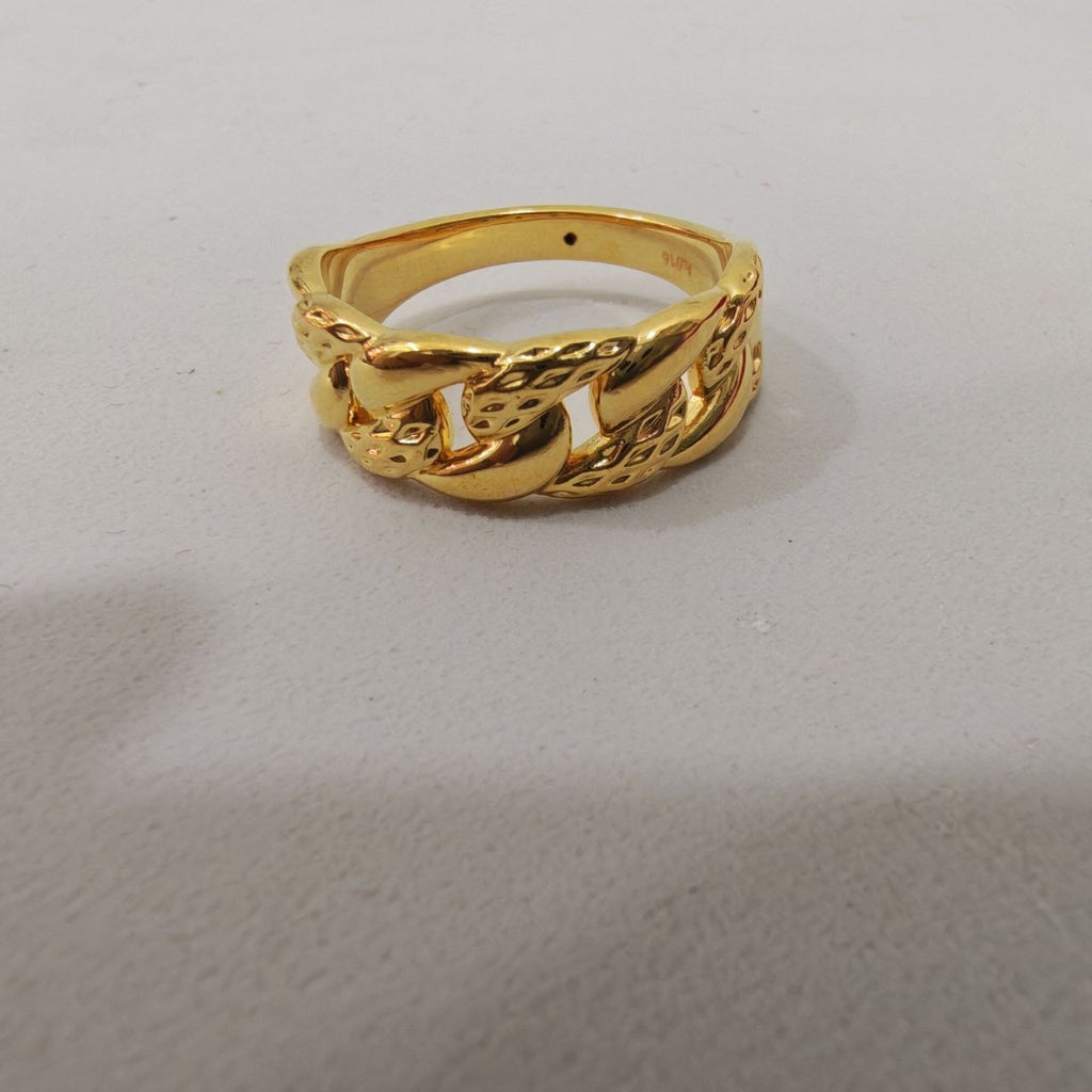 916 Gold Half Milo Ring Feather Light V1