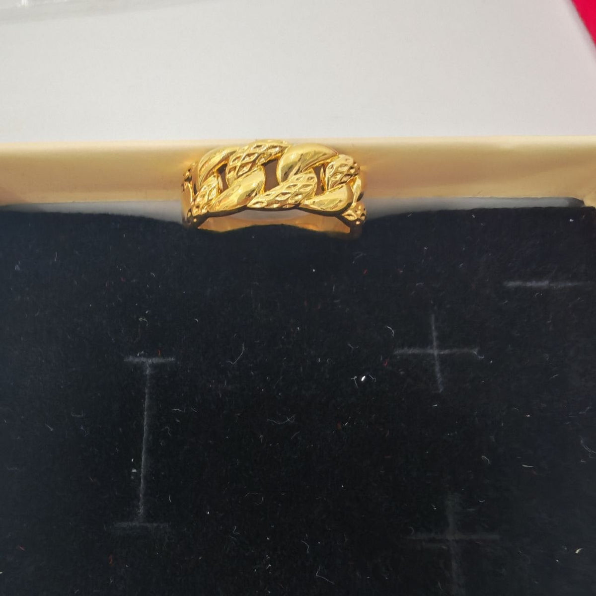 916 Gold Half Milo Ring Feather Light V1