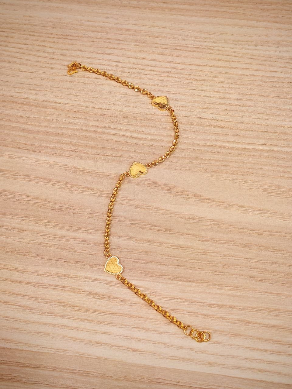 916 Gold Sunflower Love Bracelet | Adjustable 22K Gold