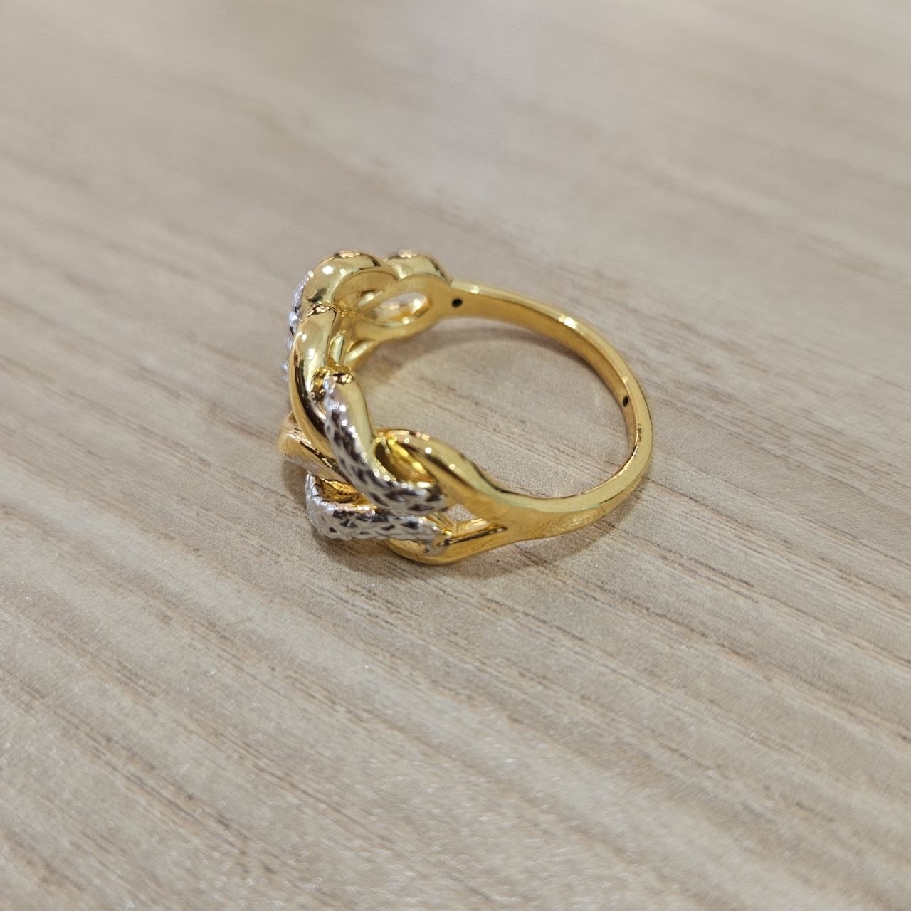916 Gold Braided Ring V2 – 2 Tone