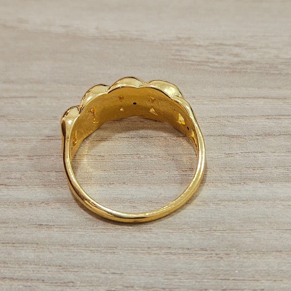 916 Gold Fishbone Ring – Smaller Version | Feather Light
