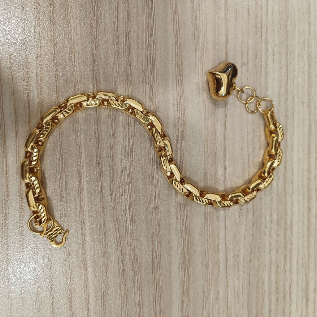 22K / 916 Gold Heavy Hollow Wanzi Heart Bracelet