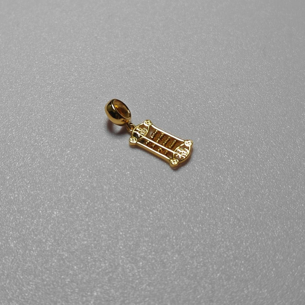 916 Gold Prosperity Abacus Pendant – Classic 22K Gold Design