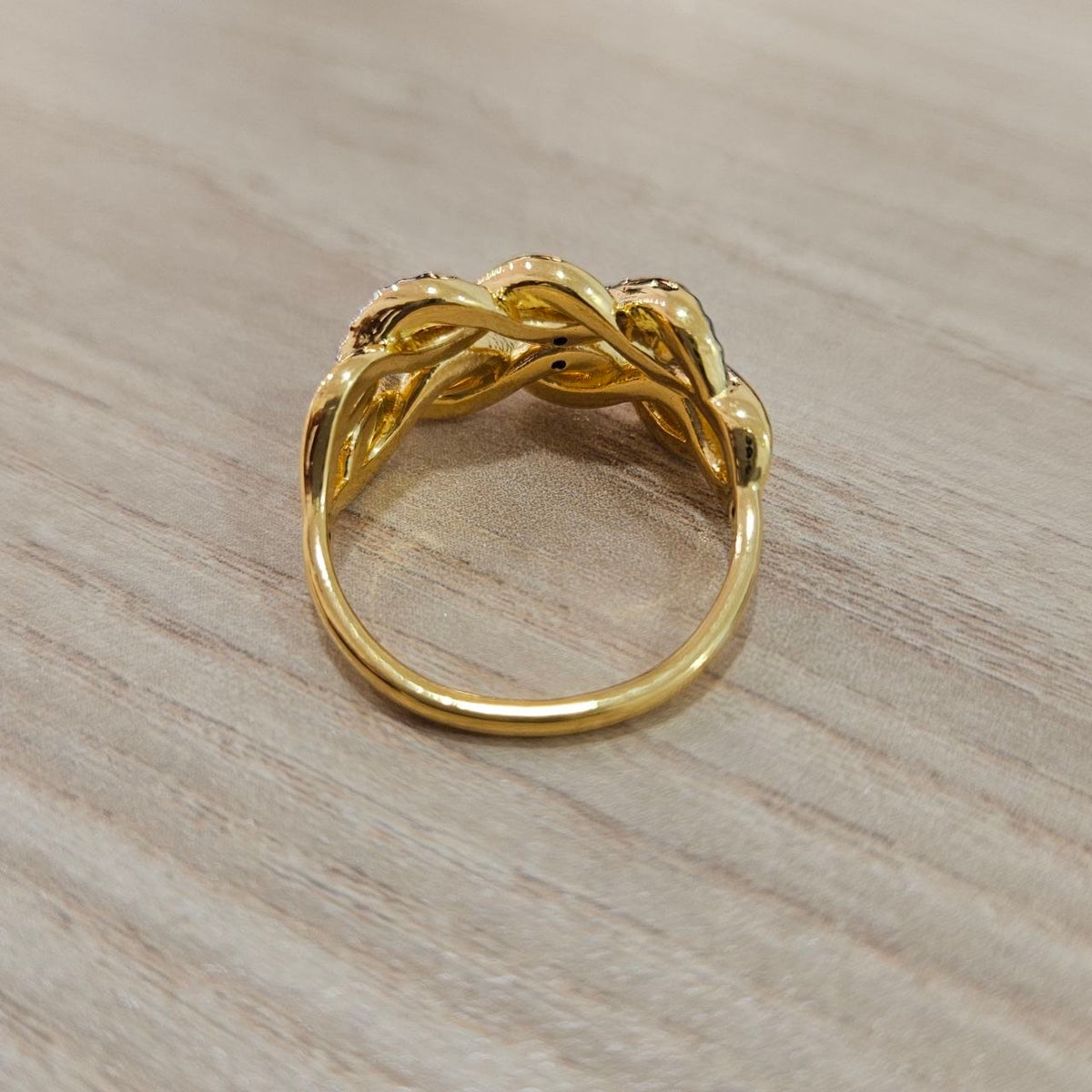 916 Gold Braided Ring V2 – 2 Tone