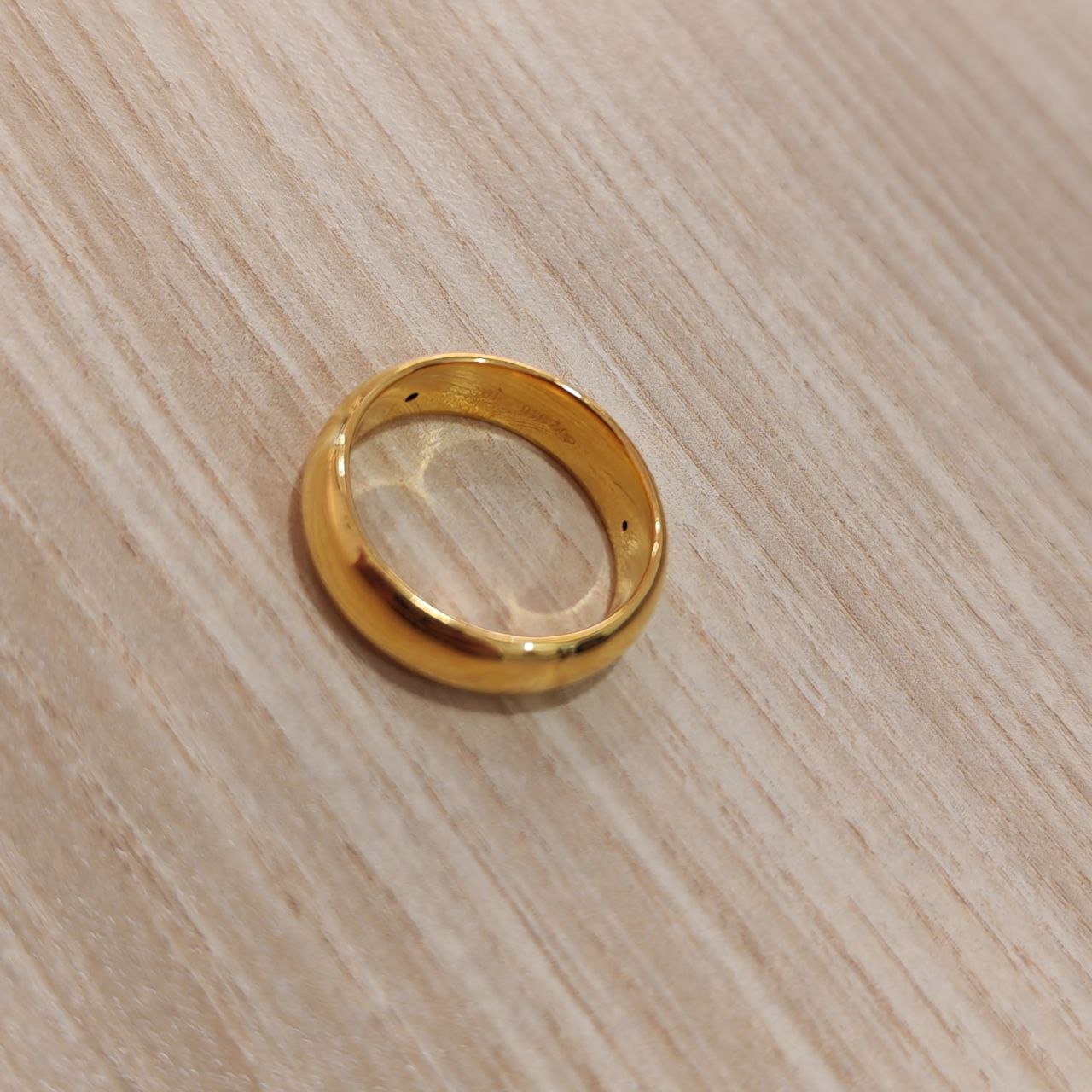 916 Gold Smooth Band Ring | Simple Everlasting 22K Band