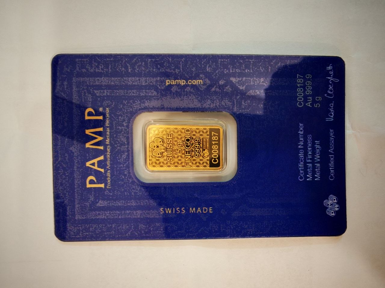 999.9 Gold PAMP Suisse Assorted Gold Bars – 2.5g & 5g