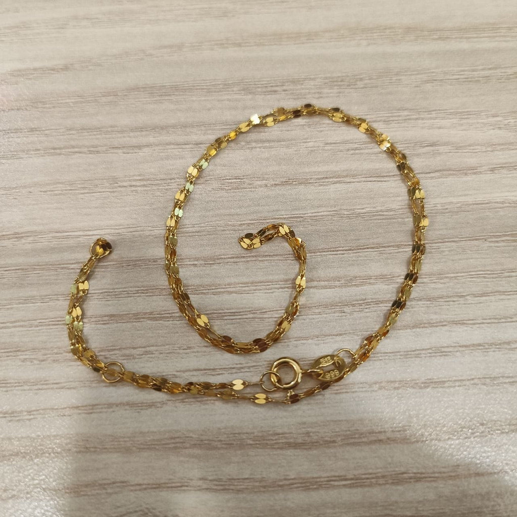 999 Silver Gold Plated Adjustable Necklace