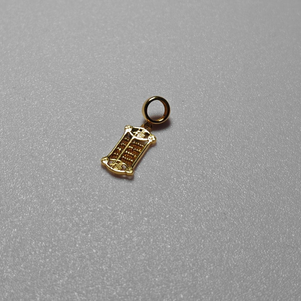 916 Gold Prosperity Abacus Pendant – Classic 22K Gold Design