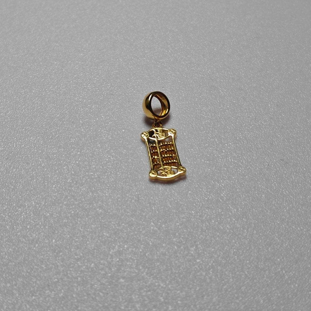 916 Gold Prosperity Abacus Pendant – Classic 22K Gold Design