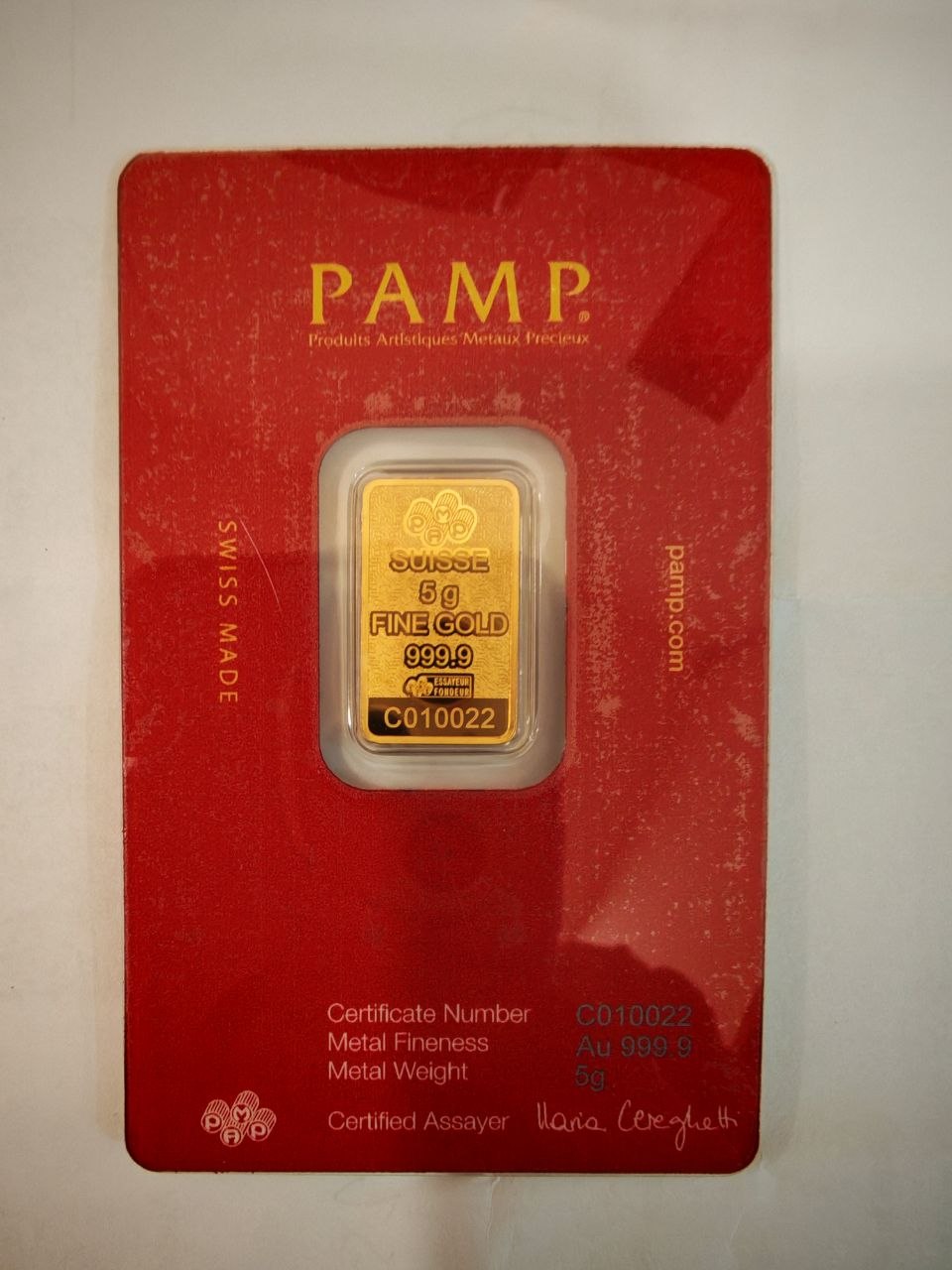 999.9 Gold PAMP Suisse Assorted Gold Bars – 2.5g & 5g