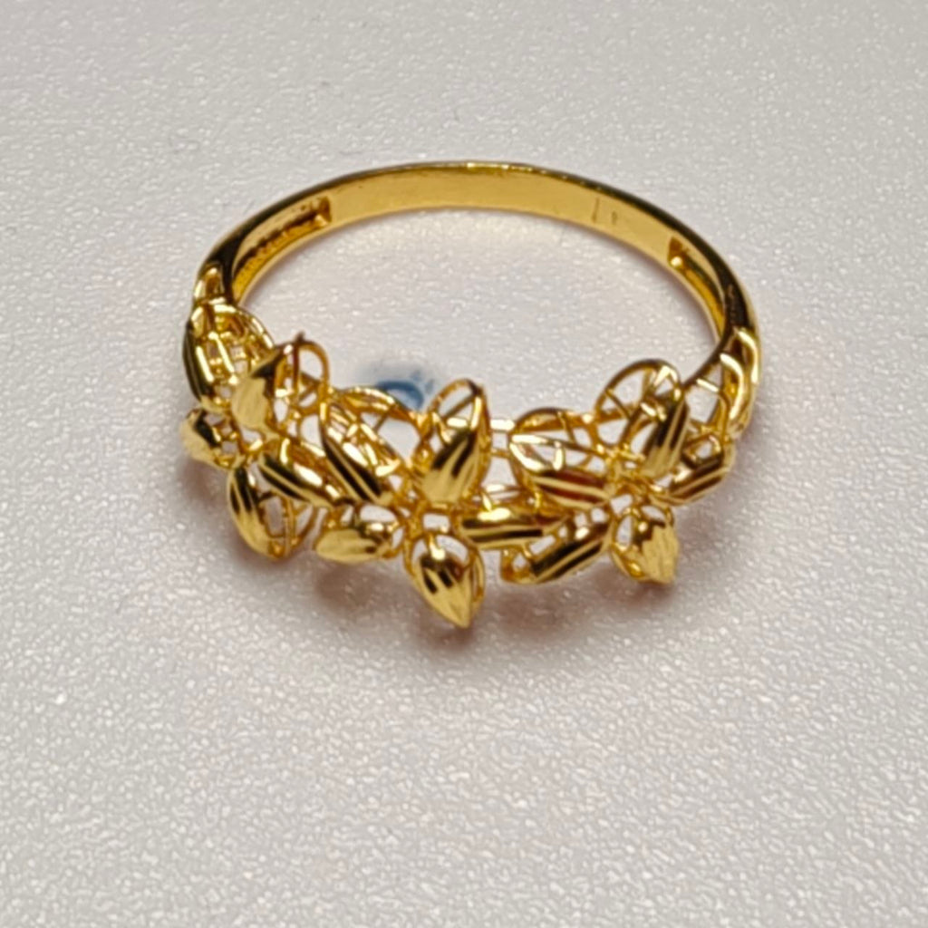 916 Gold Flower Ring | Elegant 22K Gold Design