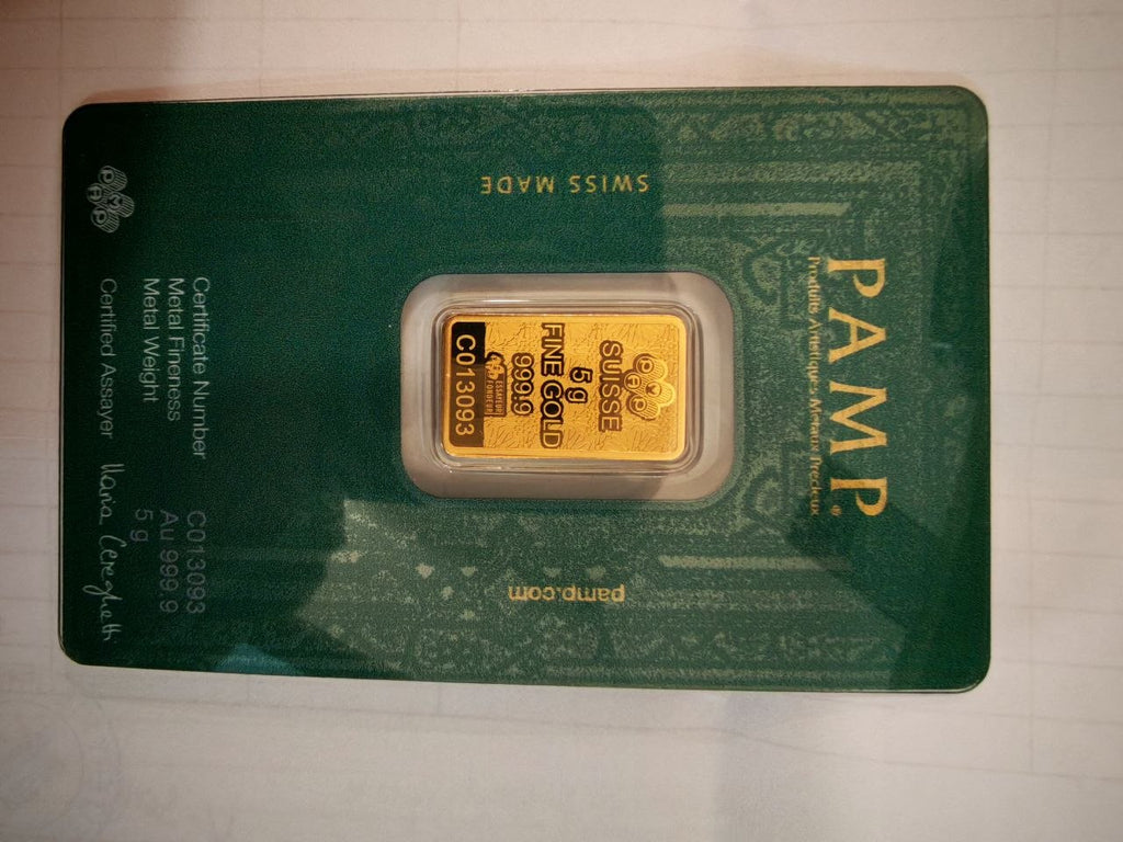 999.9 Gold PAMP Suisse Assorted Gold Bars – 2.5g & 5g