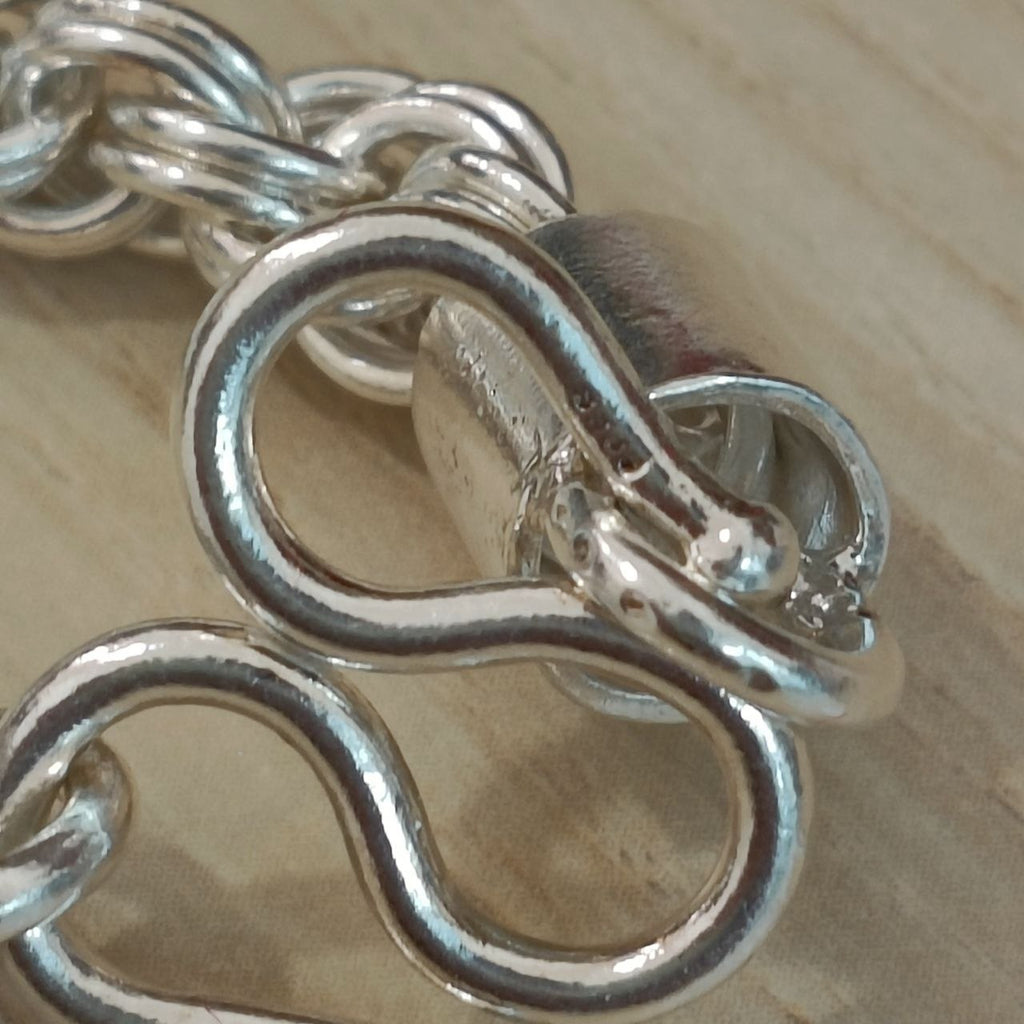 990 Silver Rope Ring Chain Necklace | Classic Design
