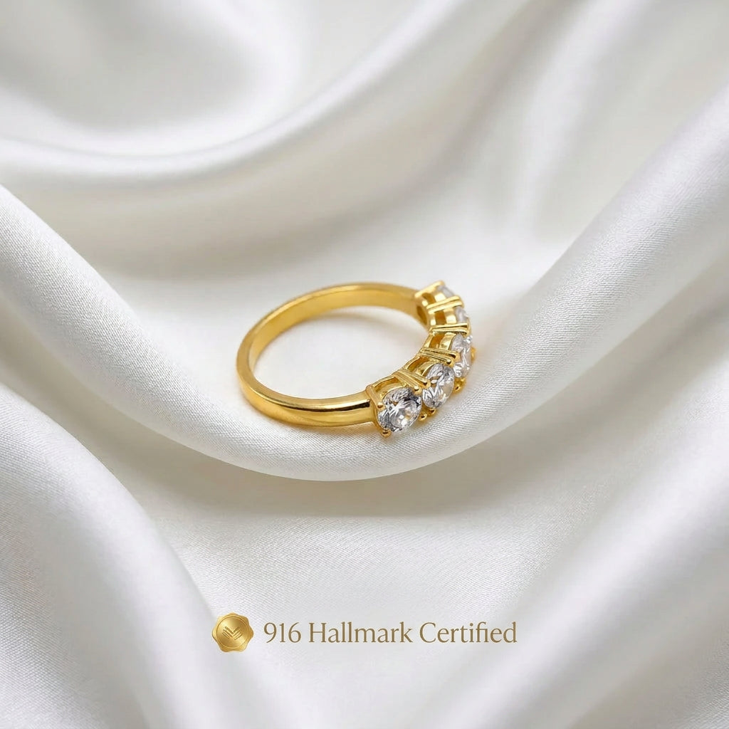 916 Gold Eternity Ring | Elegant 22K Gold Design