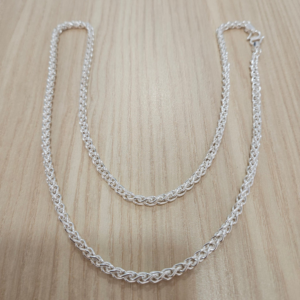 990 Silver Spike Chain Necklace | Classic Design