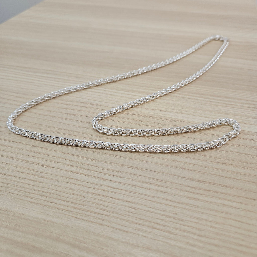990 Silver Spike Chain Necklace | Classic Design