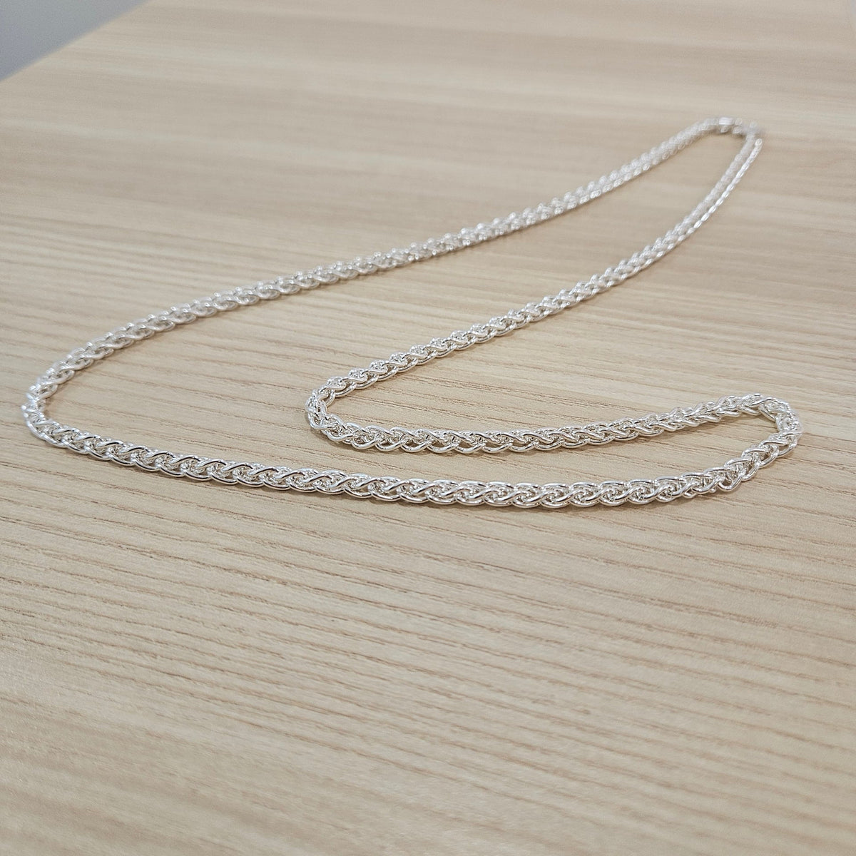 990 Silver Spike Chain Necklace | Classic Design